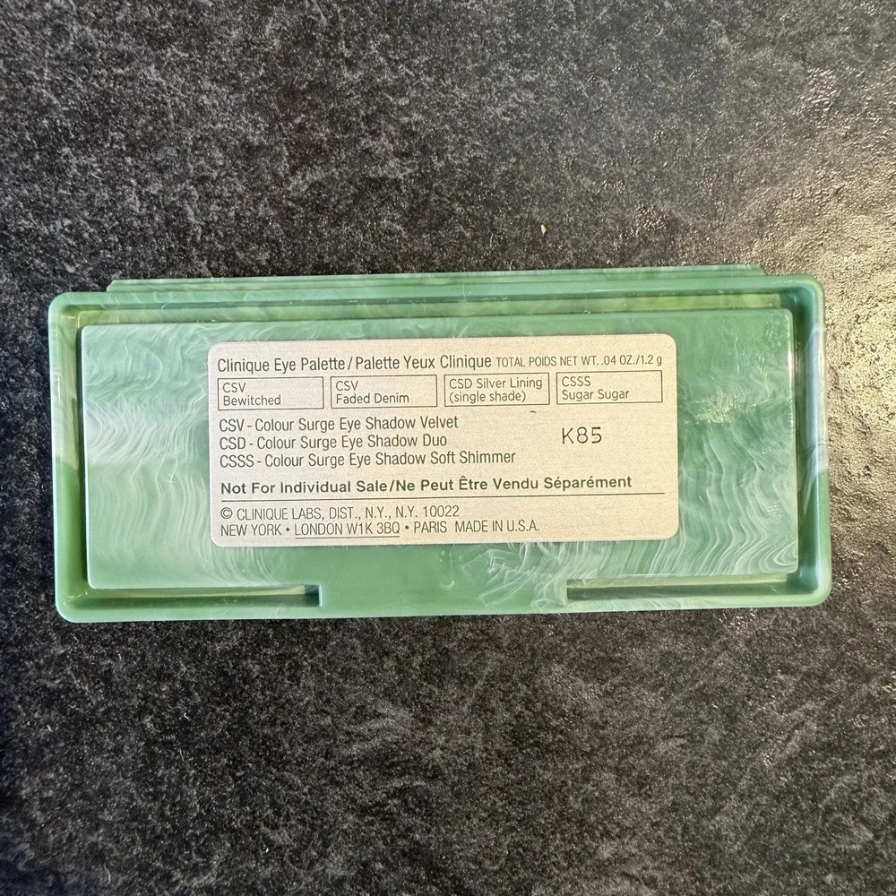Clinique Eye Palette BEWITCHED FADED‎ DENIM SILVER LINING SUGAR SUGAR Quad